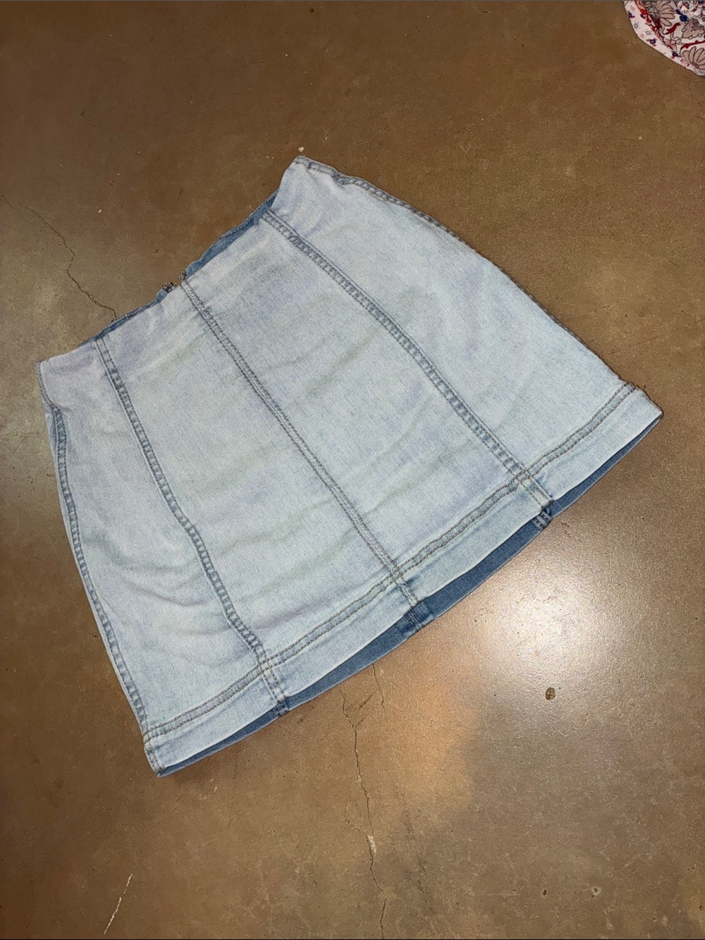 wild fable Light Blue Paneled Denim Mini Skirt